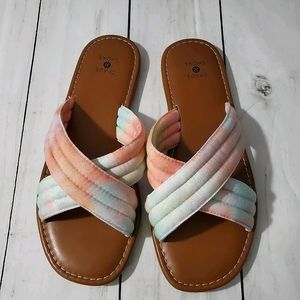 Tie Dye Slide Sandals 7